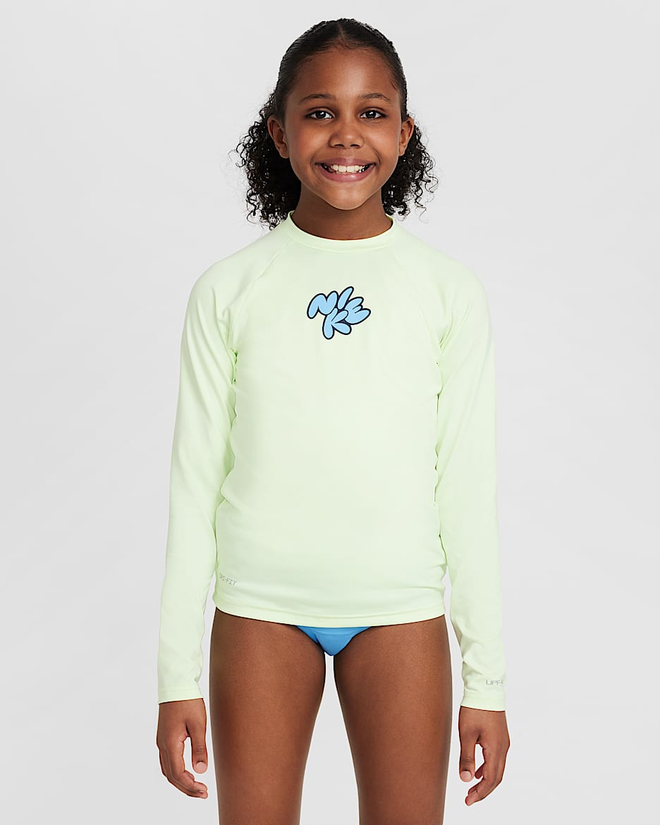 Hydroguard de manga larga Dri-FIT para niña talla grande Nike Swim - Voltio ligero