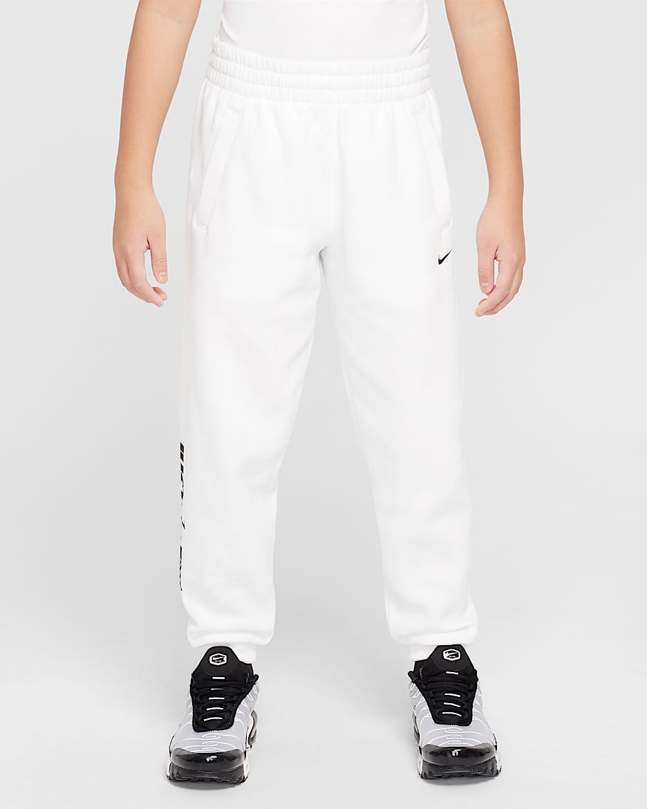 Joggers para niños talla grande Nike Sportswear Club Fleece - Blanco/Negro
