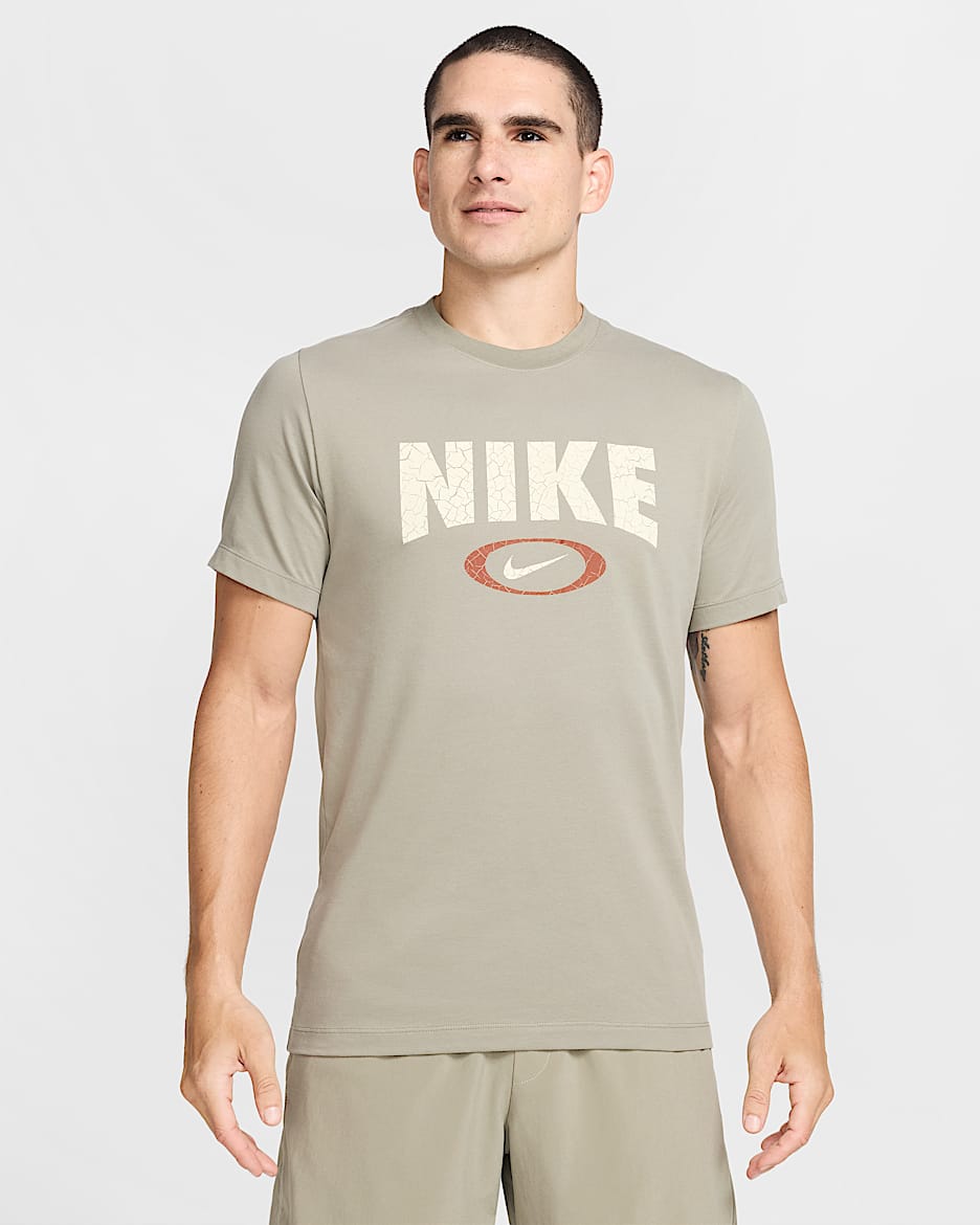 Nike Men's Dri-FIT Fitness T-Shirt - Light Army