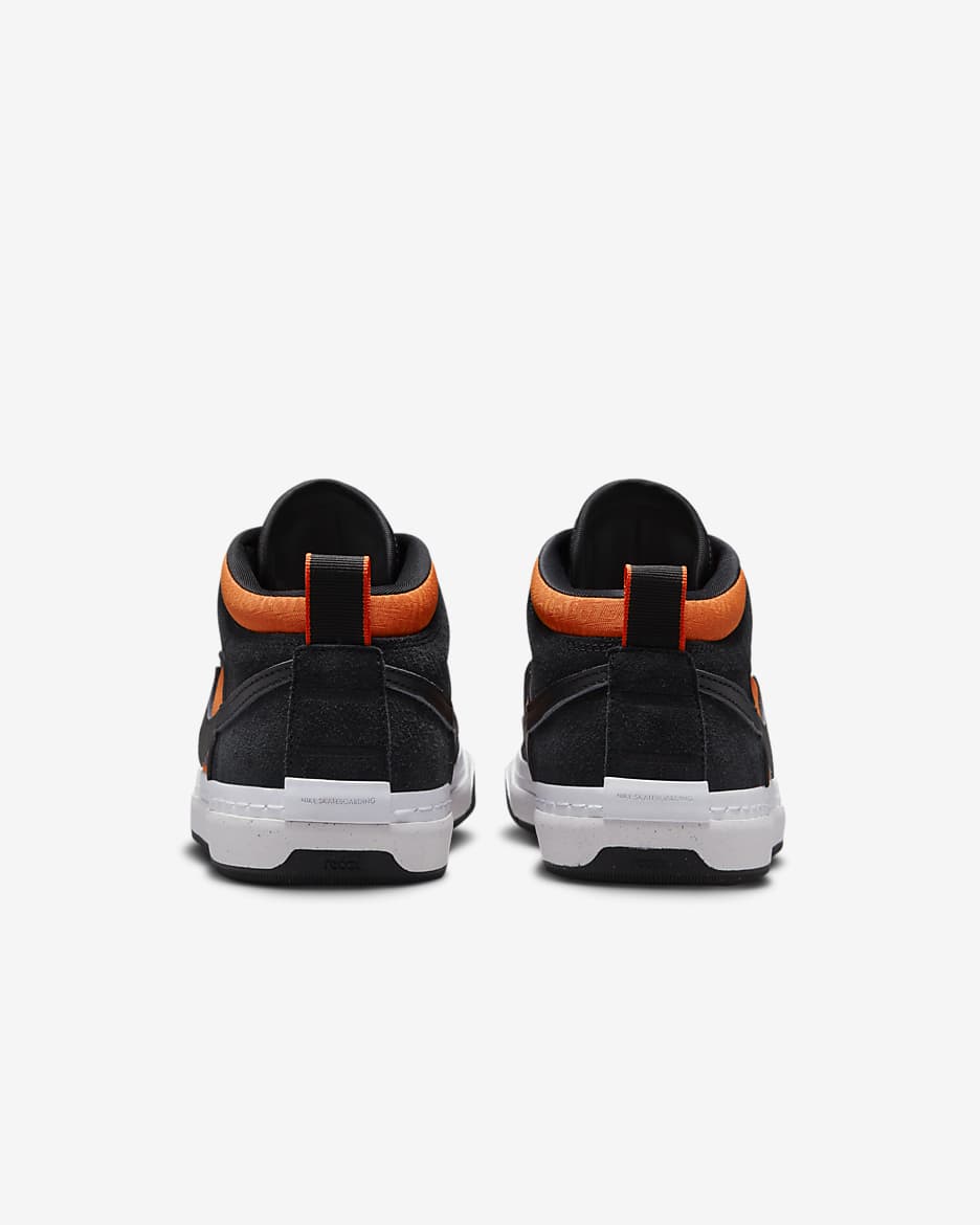 Nike SB React Leo Skate Shoes - Black/Orange/Electro Orange/Black