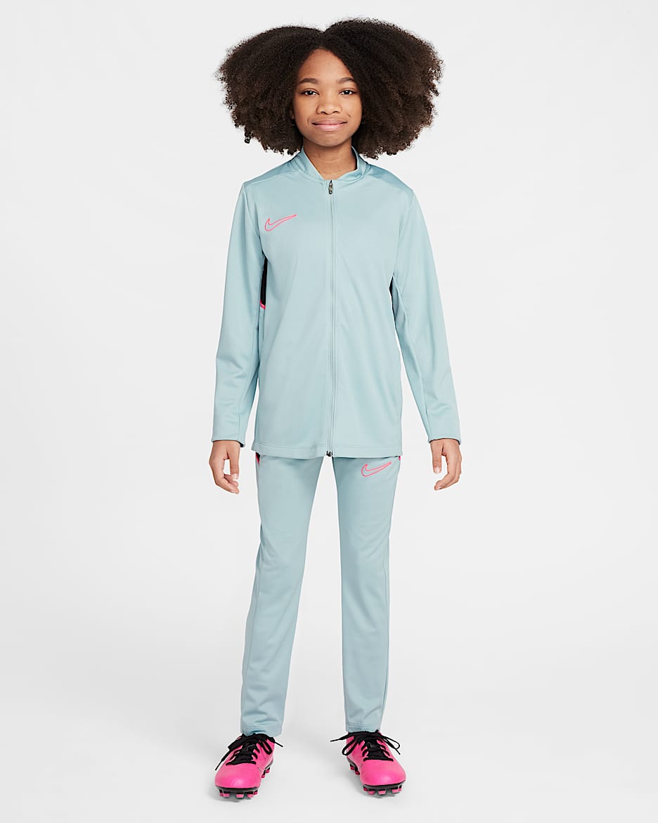 Nike Academy Older Kids' Dri-FIT Football Tracksuit - Ocean Cube/Black/Hyper Pink