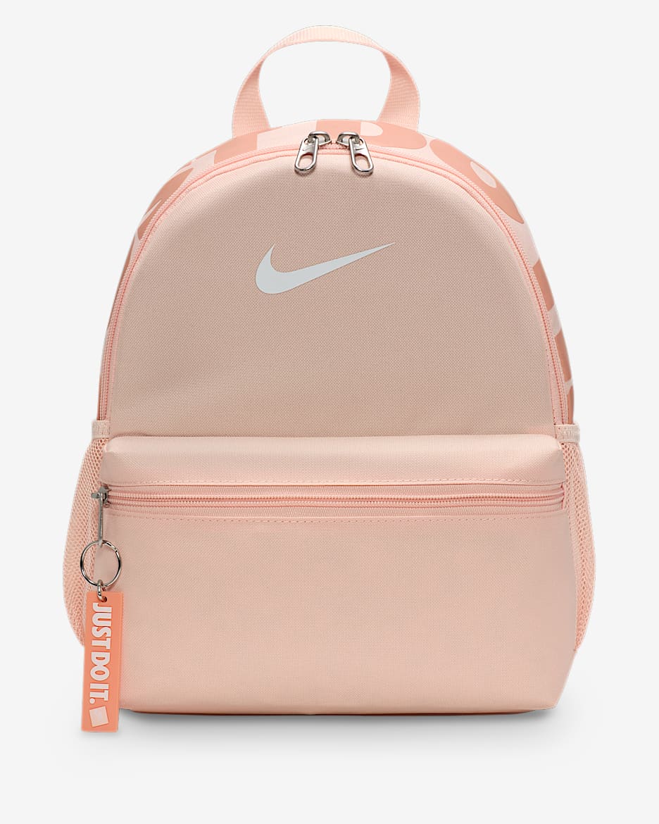 Nike Brasilia JDI Kids' Mini Backpack (11L) - Washed Coral/Apricot Agate/Summit White