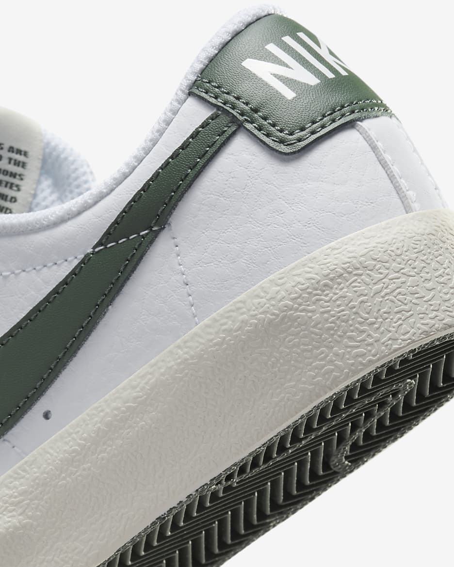 Nike Blazer Low '77 Big Kids' Shoes - White/Sail/Vintage Green