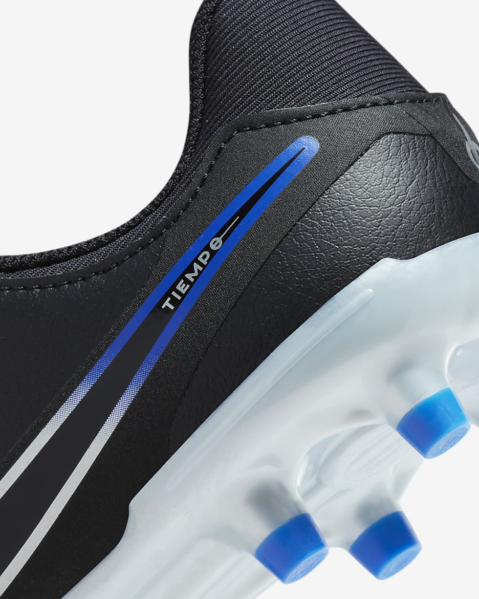 Scarpa da calcio multiterreno a taglio basso MG Nike Jr. Tiempo Legend 10 Academy – Bambino/a e ragazzo/a - Nero/Hyper Royal/Chrome