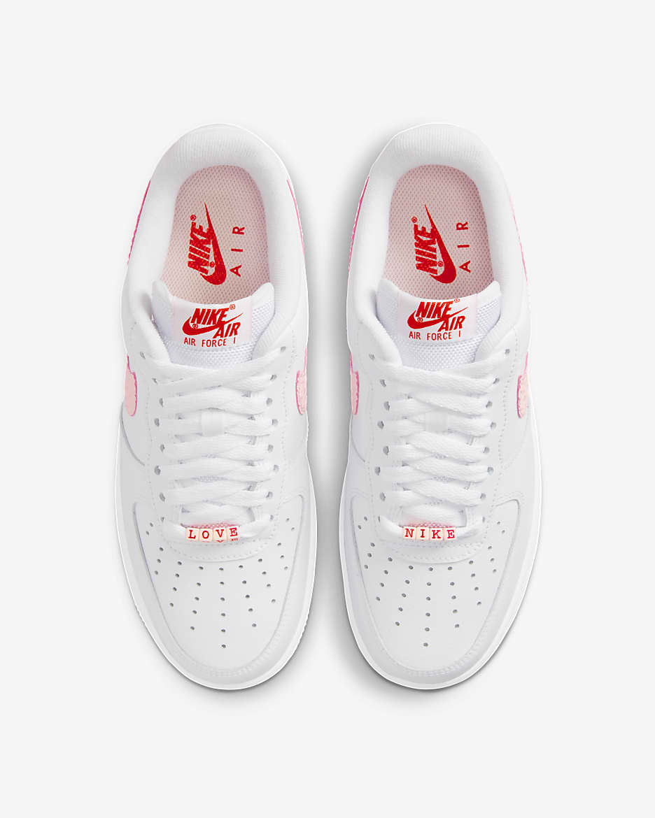 Nike Air Force 1 '07 Women's Shoes - White/University Red/Sail/Atmosphere