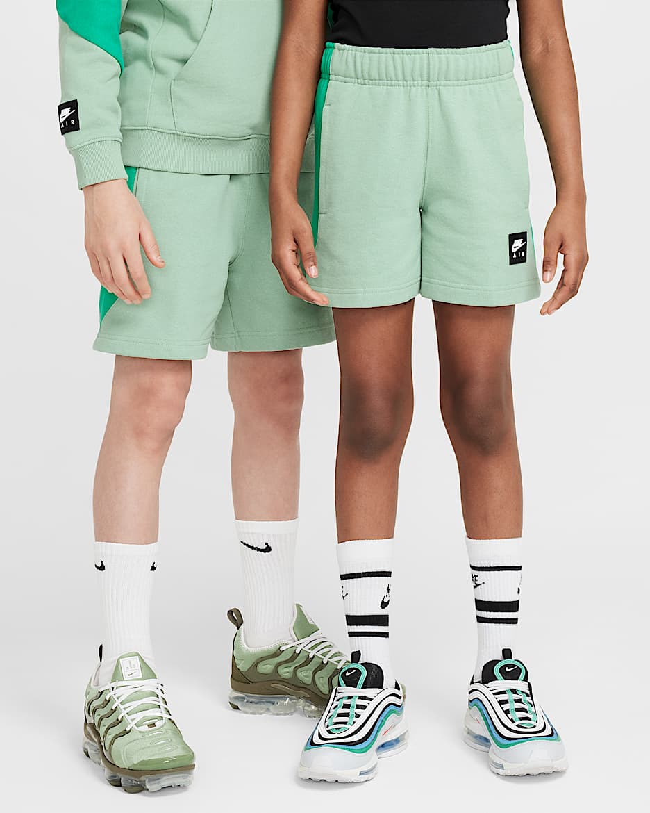 Nike Air Older Kids' Fleece Shorts - Steam/Stadium Green/Black
