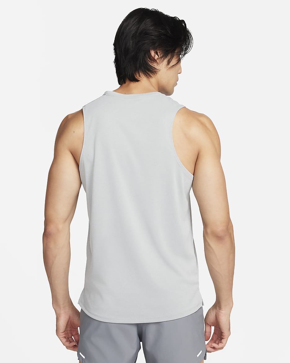 Nike Miler Men's Dri-FIT Running Tank - Grey Fog/Particle Grey/Heather