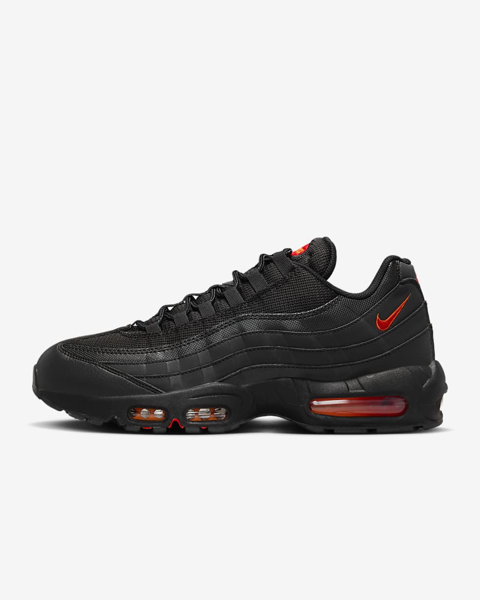 Nike Air Max 95 Men's Shoes - Black/Safety Orange/University Red