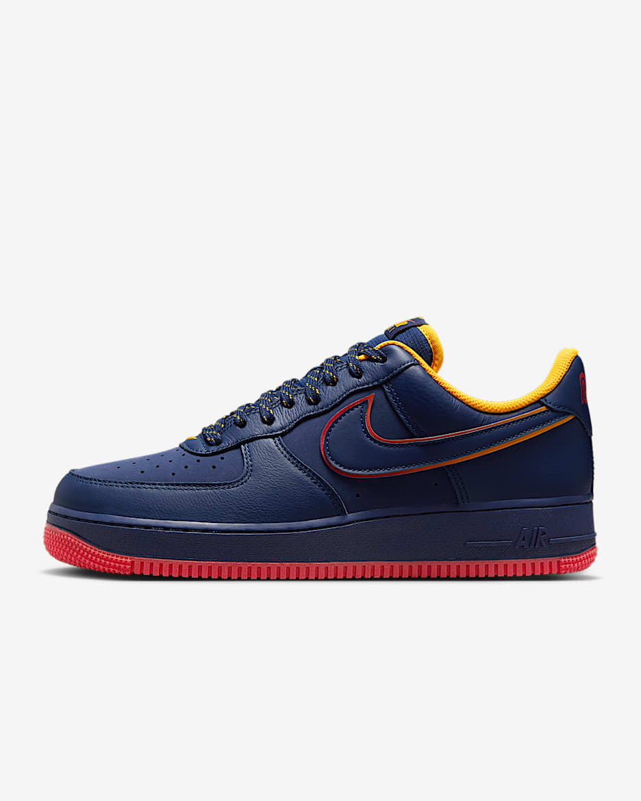 Chaussure Nike Air Force 1 '07 LV8 pour homme - Midnight Navy/Light Crimson/University Gold/Blue Void