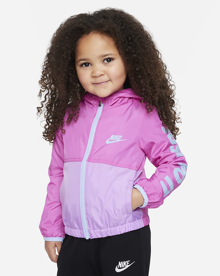 Chamarra Windrunner infantil Nike "Just Do It" - Fucsia activo