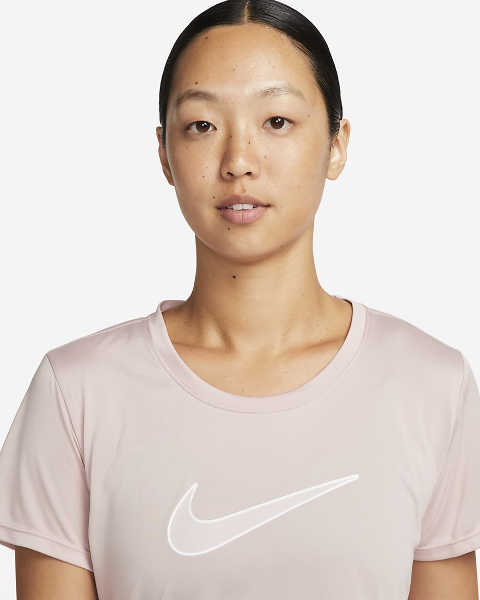 Nike 女款跑步上衣 - Pink Oxford/Pink Oxford/白色