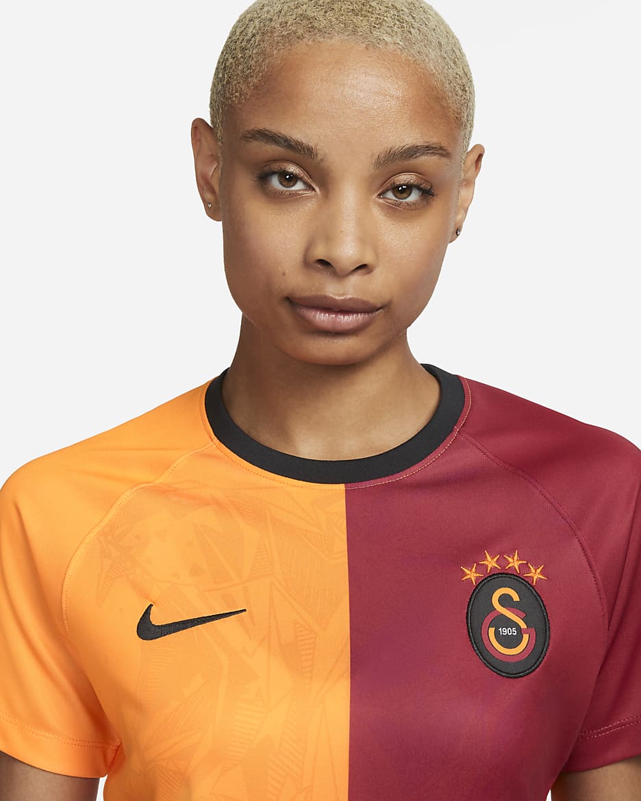 Galatasaray 2022/23 Home Women's Nike Dri-FIT Short-Sleeve Football Top - Vivid Orange/Vivid Orange/Pepper Red/Vivid Orange