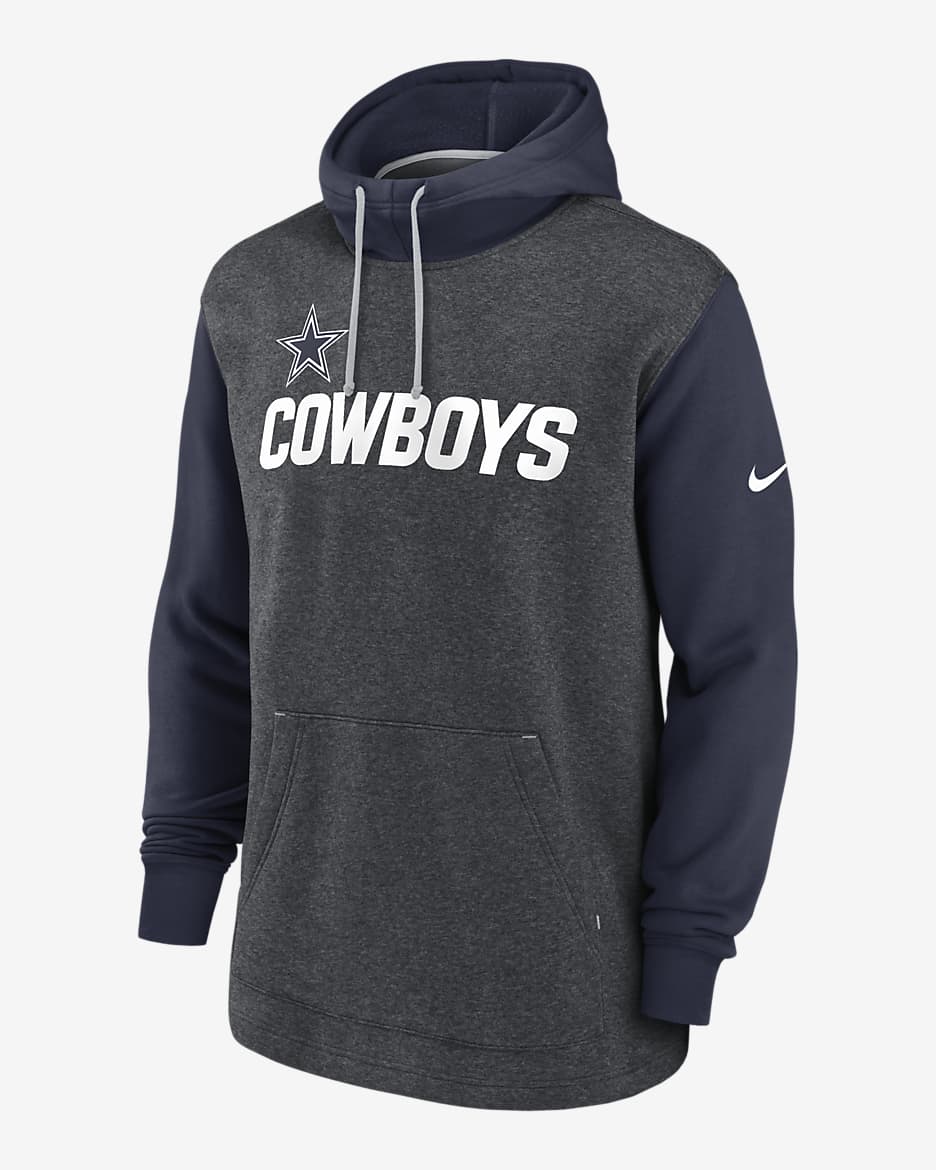Sudadera con gorro sin cierre para hombre Nike Surrey Legacy (NFL Dallas Cowboys) - Carbón jaspeado/Gris