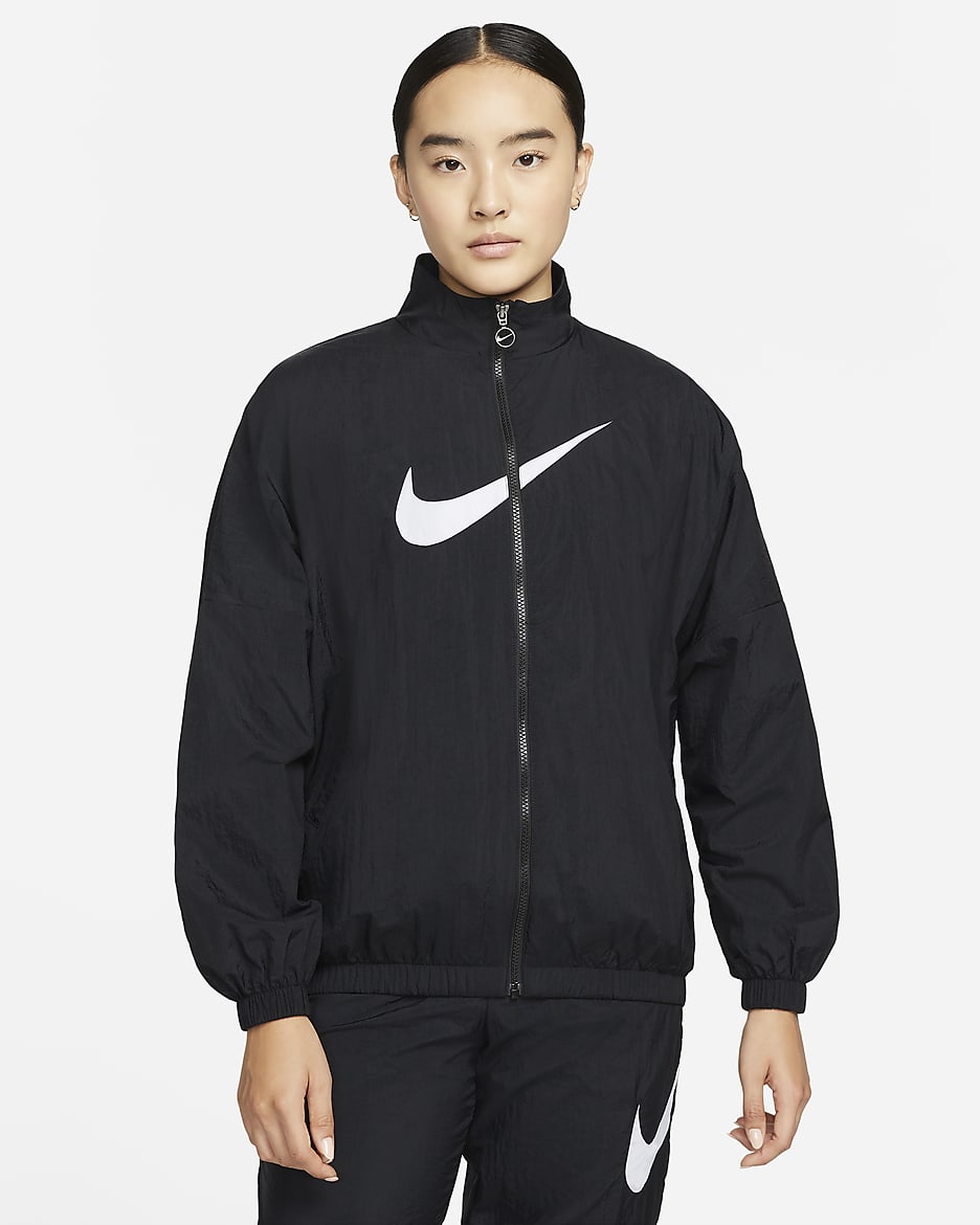 Nike Sportswear Essential Women's Woven Jacket - Black/White