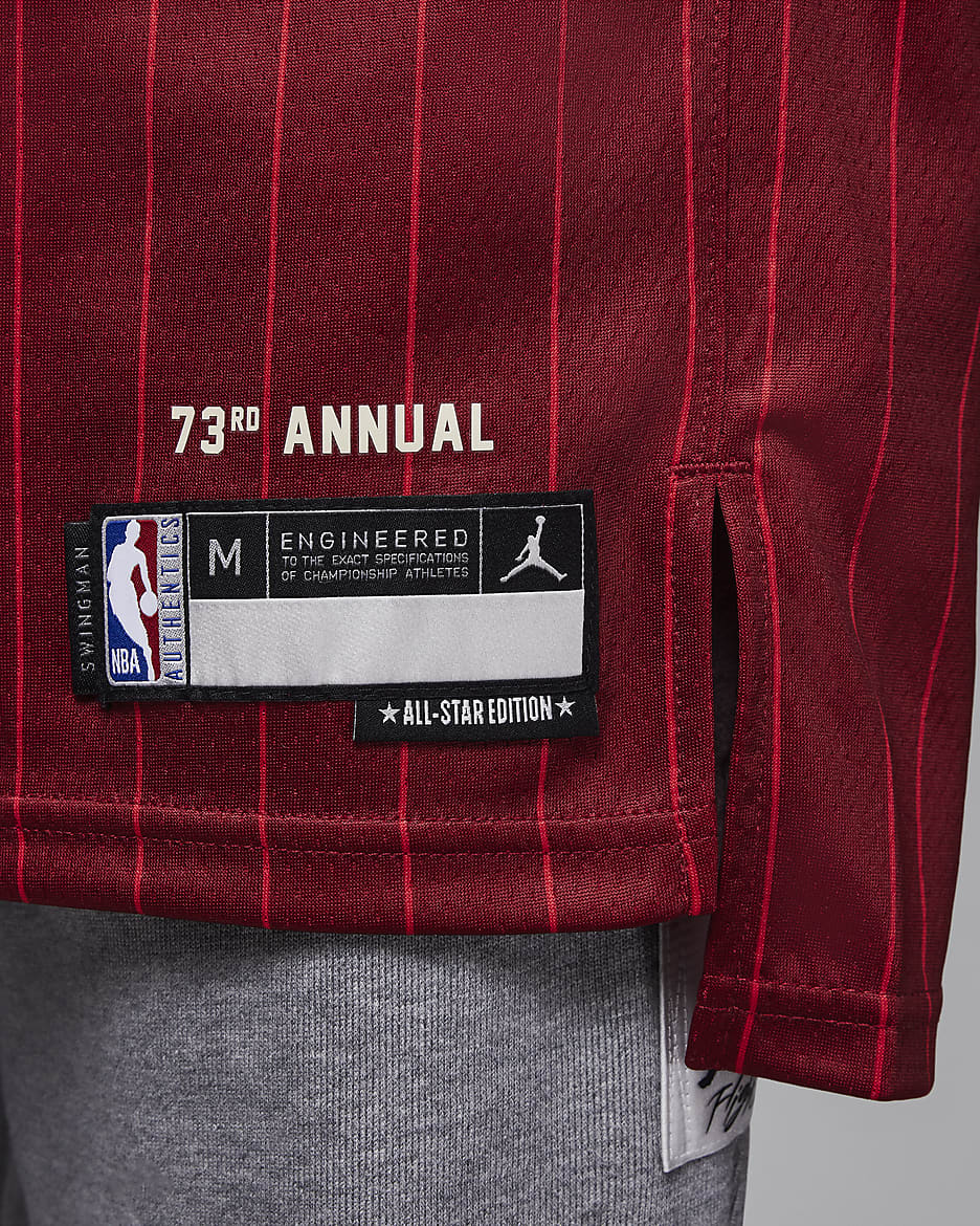 Φανέλα Jordan Dri-FIT NBA Swingman 2024 All-Star Weekend για μεγάλα παιδιά - Team Crimson