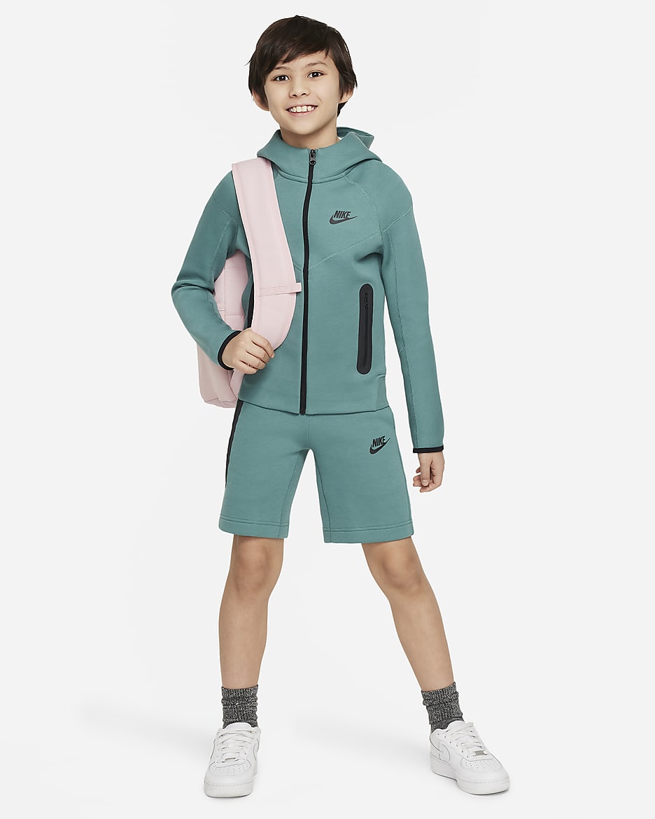 Nike Sportswear Tech Fleece Kapuzenjacke für ältere Kinder (Jungen) - Bicoastal/Schwarz/Schwarz