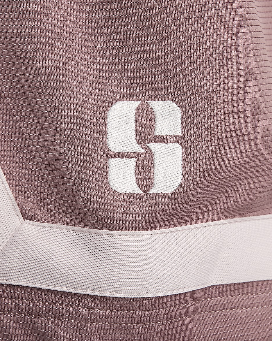 Shorts de básquetbol Sabrina Dri-FIT - Malva humeante/Blanco cumbre