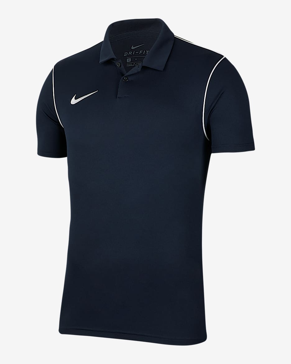 Nike Dri-FIT Park Men's Soccer Polo - Obsidian/White/White