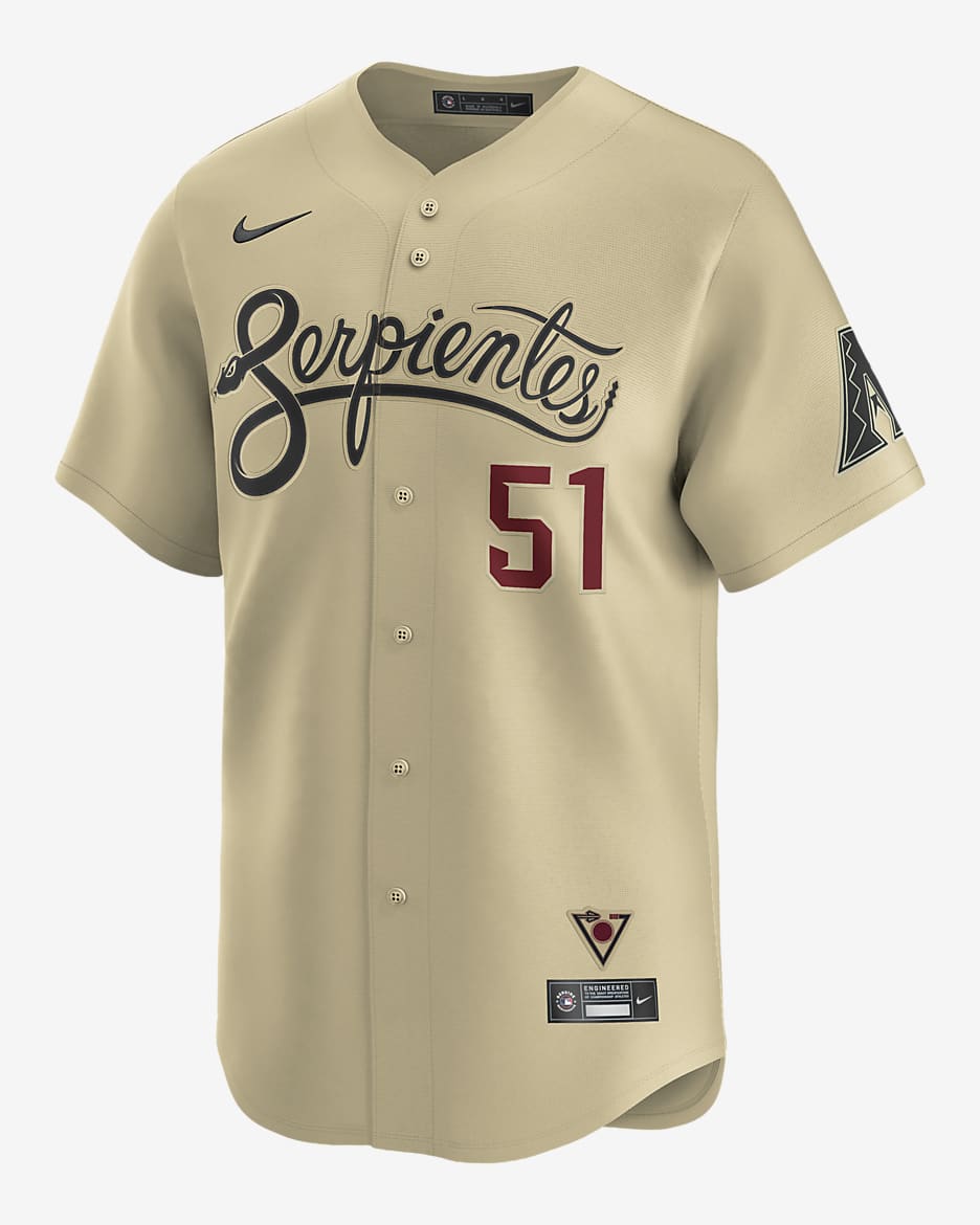 Randy Johnson Arizona Diamondbacks City Connect Men's Nike Dri-FIT ADV MLB Limited Jersey - Tan/Beige