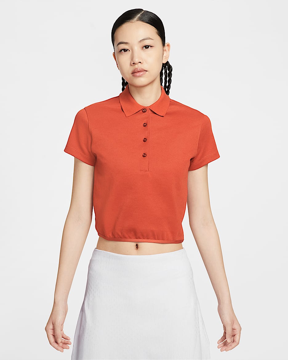 Nike Women's Short-Sleeve Golf Polo - Dragon Red/Sail