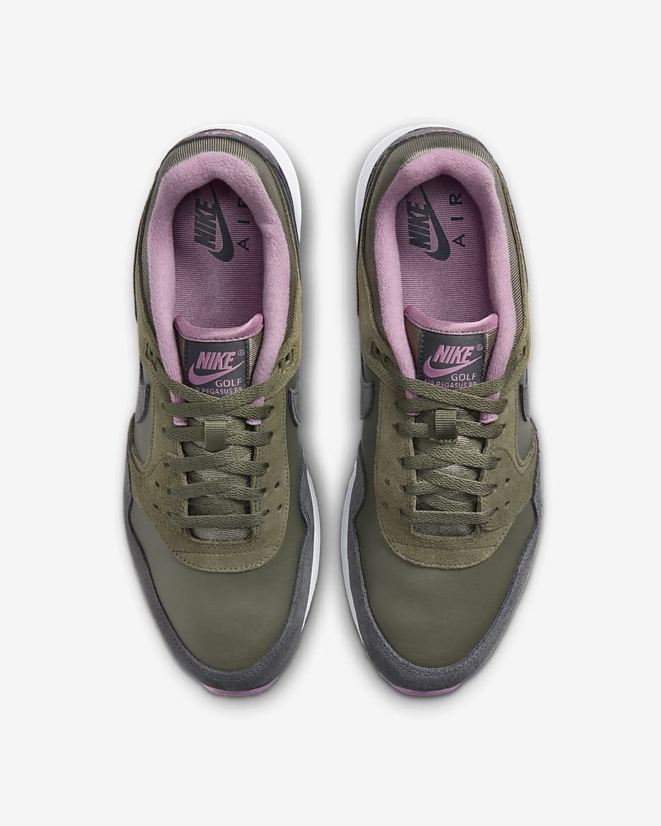 Air Pegasus '89 G golfcipő - Medium Olive/Plum Dust/Fehér/Anthracite