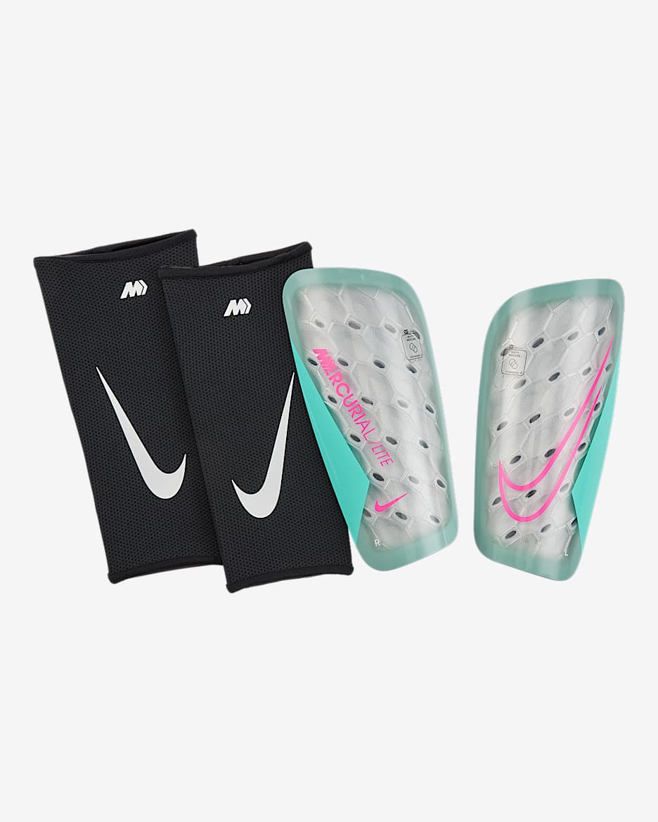 Fotbalové chrániče holení Nike Mercurial Lite - Ocean Cube/Aurora Green/Pink Blast
