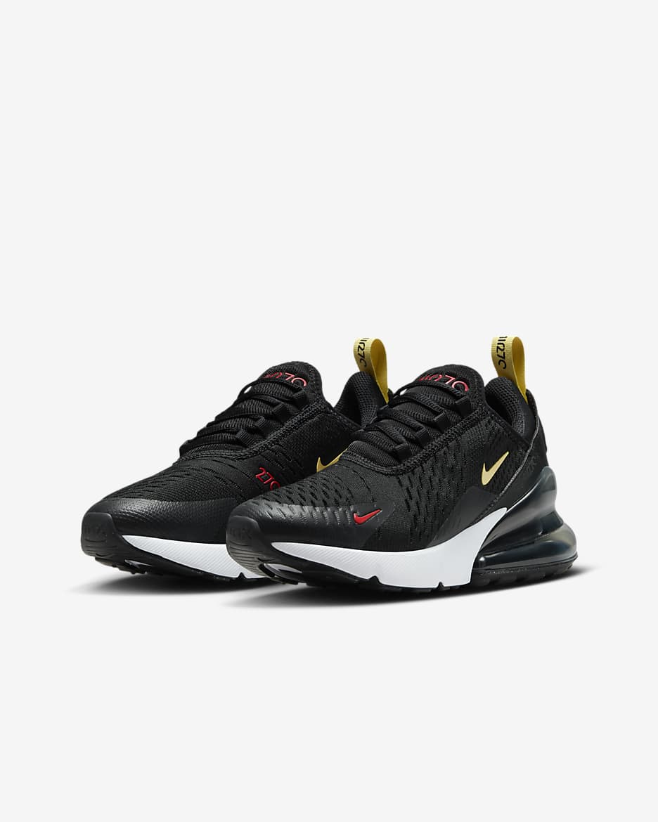 Scarpa Nike Air Max 270 – Ragazzo/a - Nero/Gym Red/Bianco/Saturn Gold