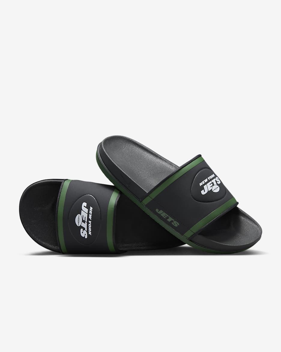 Nike Offcourt (NFL New York Jets) Slide - Anthracite/Sport Green/White