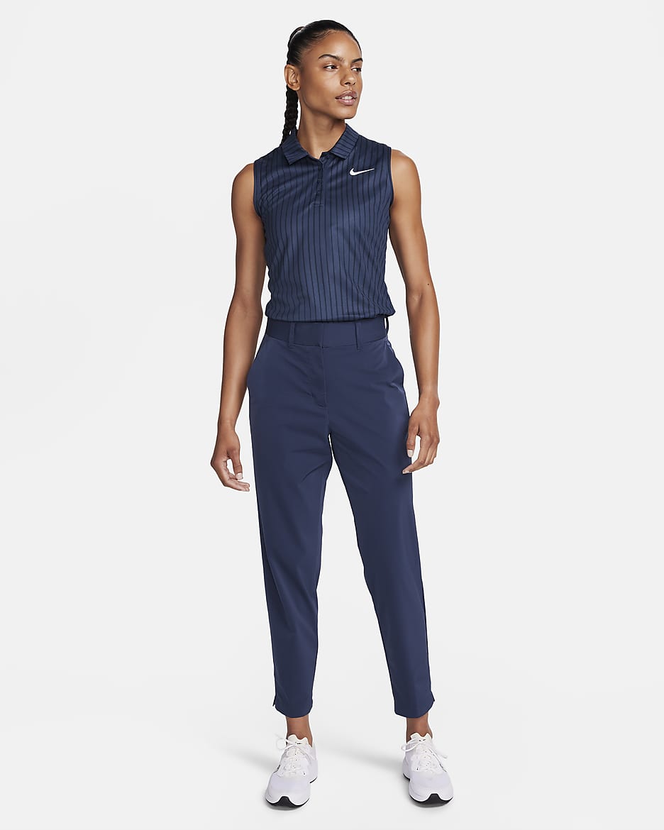 Nike Dri-FIT Tour Women's Golf Trousers - Midnight Navy/White