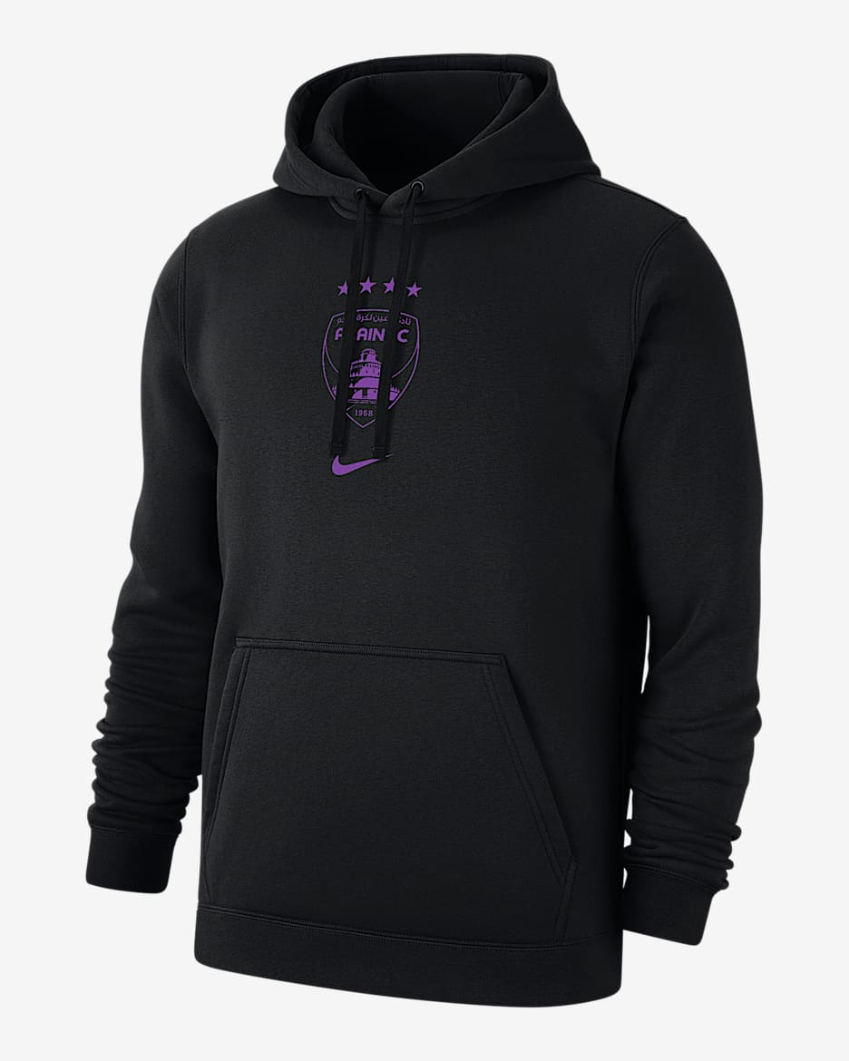 Sudadera con gorro sin cierre Nike Soccer Fleece para hombre Al Ain FC Club - Negro
