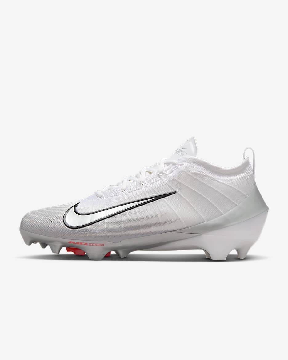 Tacos de fútbol americano Nike Vapor Elite 1 - Blanco/Blanco cumbre/Carmesí brillante/Plata metalizado
