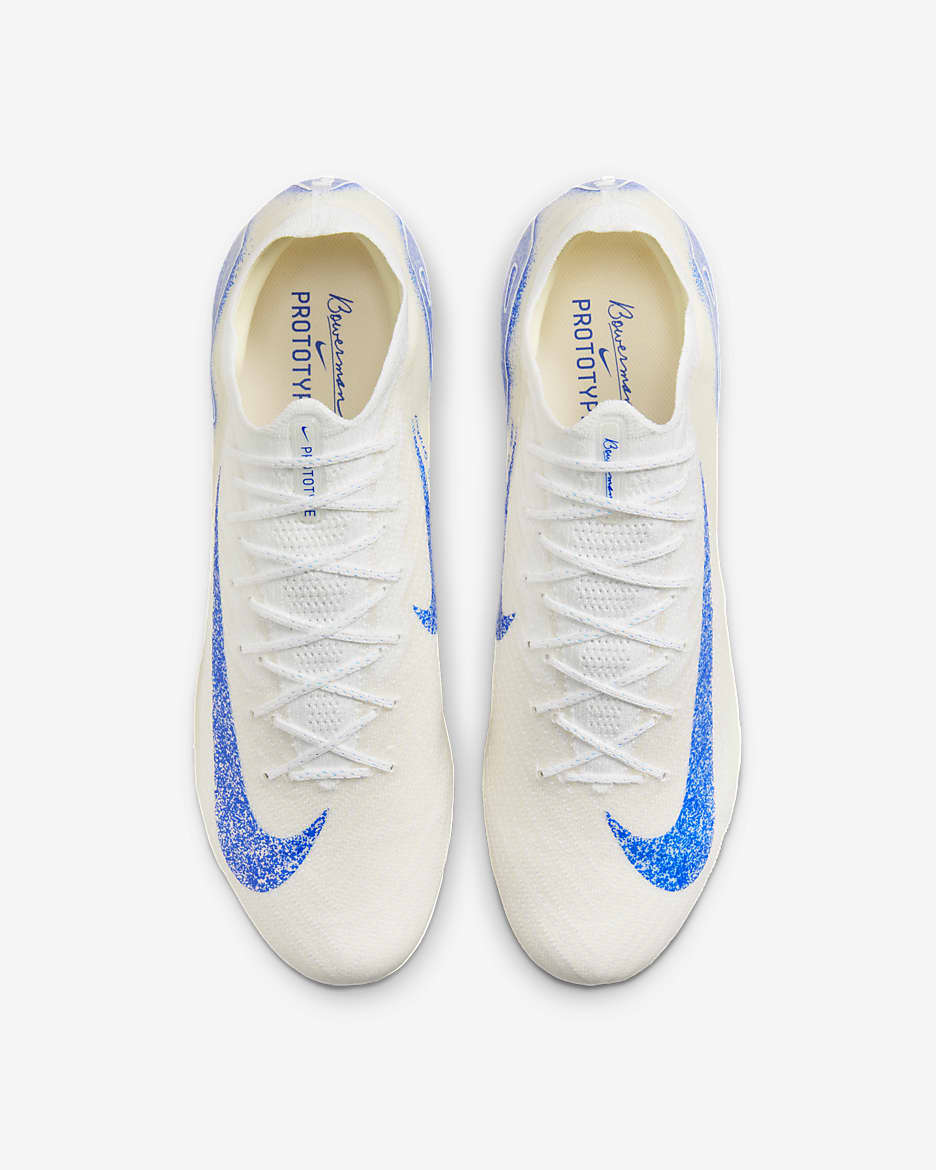 Nike Mercurial Vapor 16 Elite Blueprint FG Low-Top Soccer Cleats - White/Racer Blue