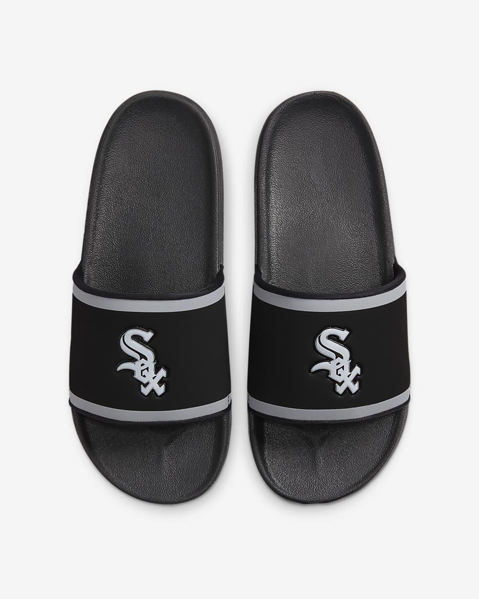 Chancla Nike Offcourt (MLB Chicago White Sox) - Negro/Gris lobo/Blanco