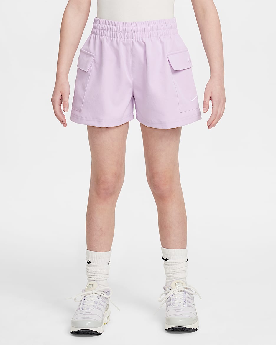 Shorts cargo de tejido Woven para niña Nike Sportswear - Muñeca/Blanco
