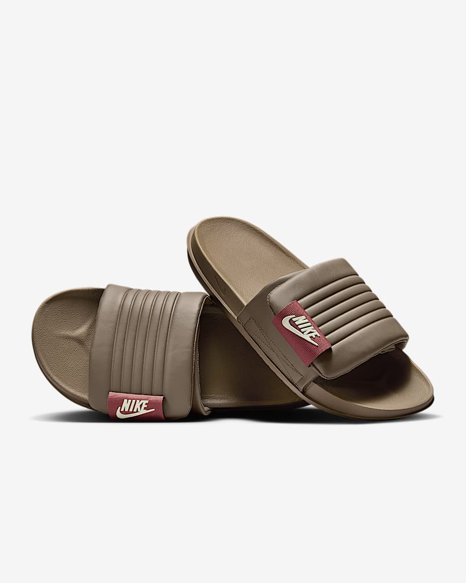 Nike Offcourt Adjust Men's Slides - Ironstone/Red Sepia/Coconut Milk