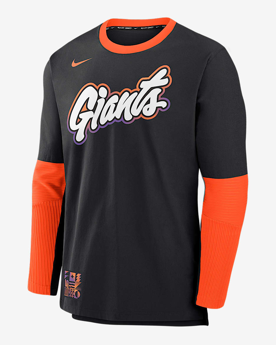San Francisco Giants Authentic Collection City Connect Player Men's Nike Dri-FIT MLB Pullover Jacket - Black