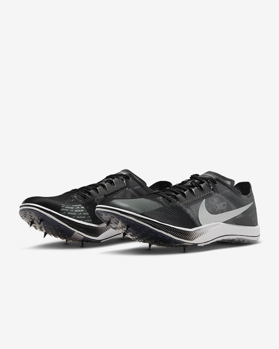 Nike ZoomX Dragonfly XC szöges talpú terepfutó cipő - Fekete/Dark Smoke Grey/Fehér/Metallic Silver