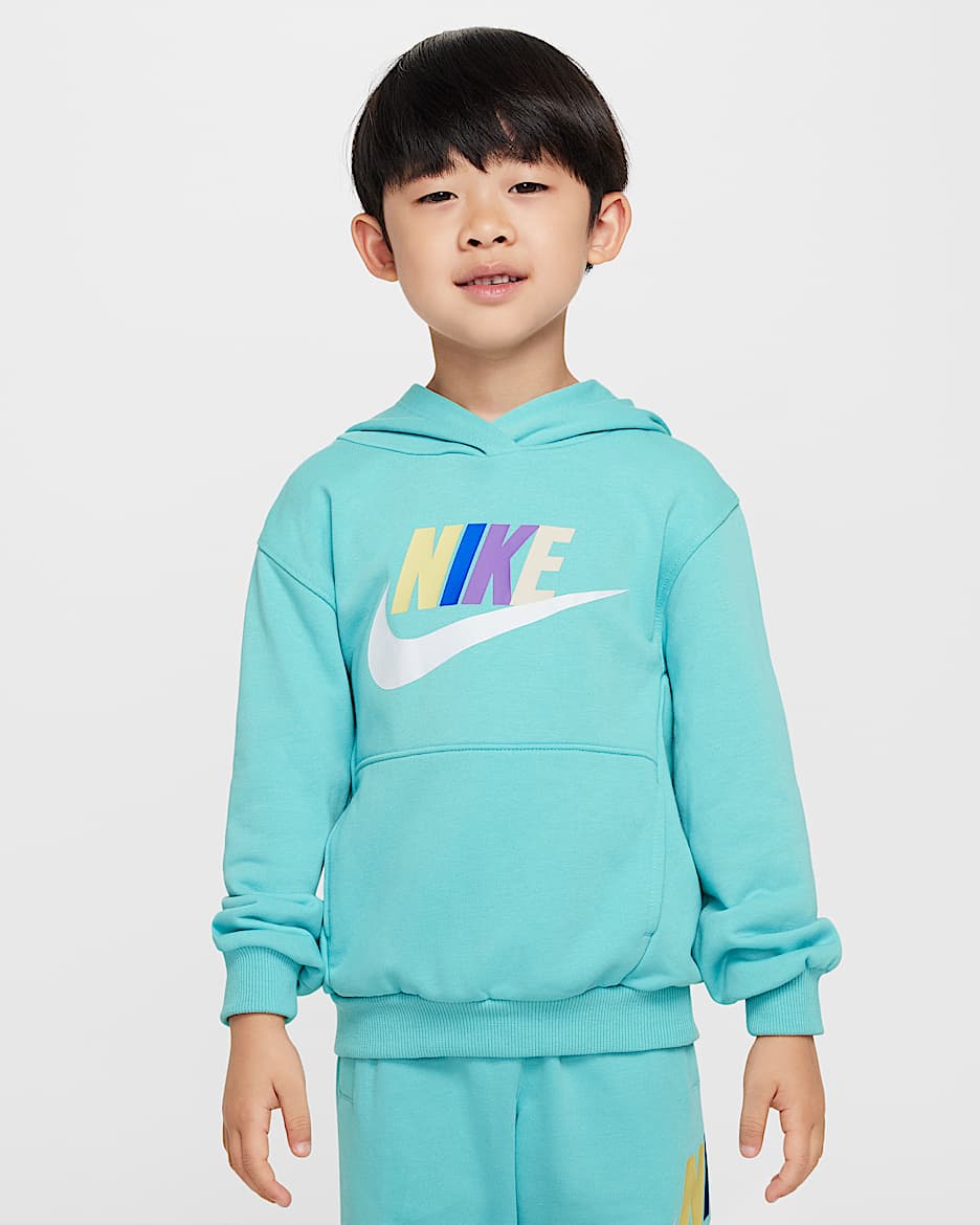 Sudadera con gorro sin cierre infantil Nike Sportswear Club French Terry - Escarcha verde