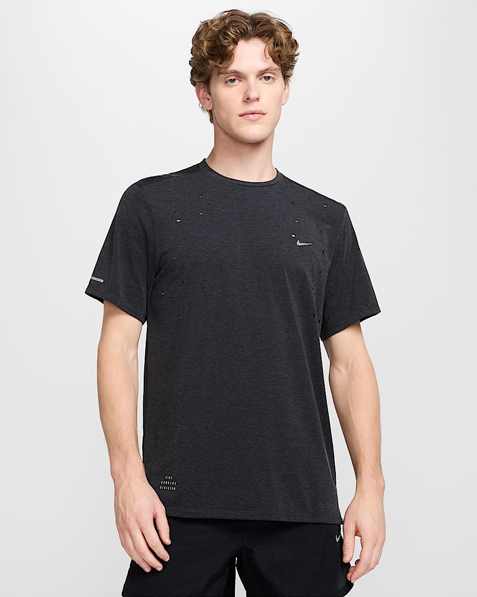 Maglia da running a manica corta Dri-FIT ADV Nike Running Division – Uomo - Nero/Antracite