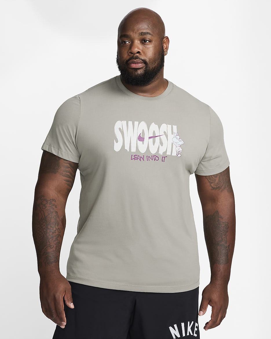 Playera de fitness Nike Dri-FIT para hombre - Estuco oscuro