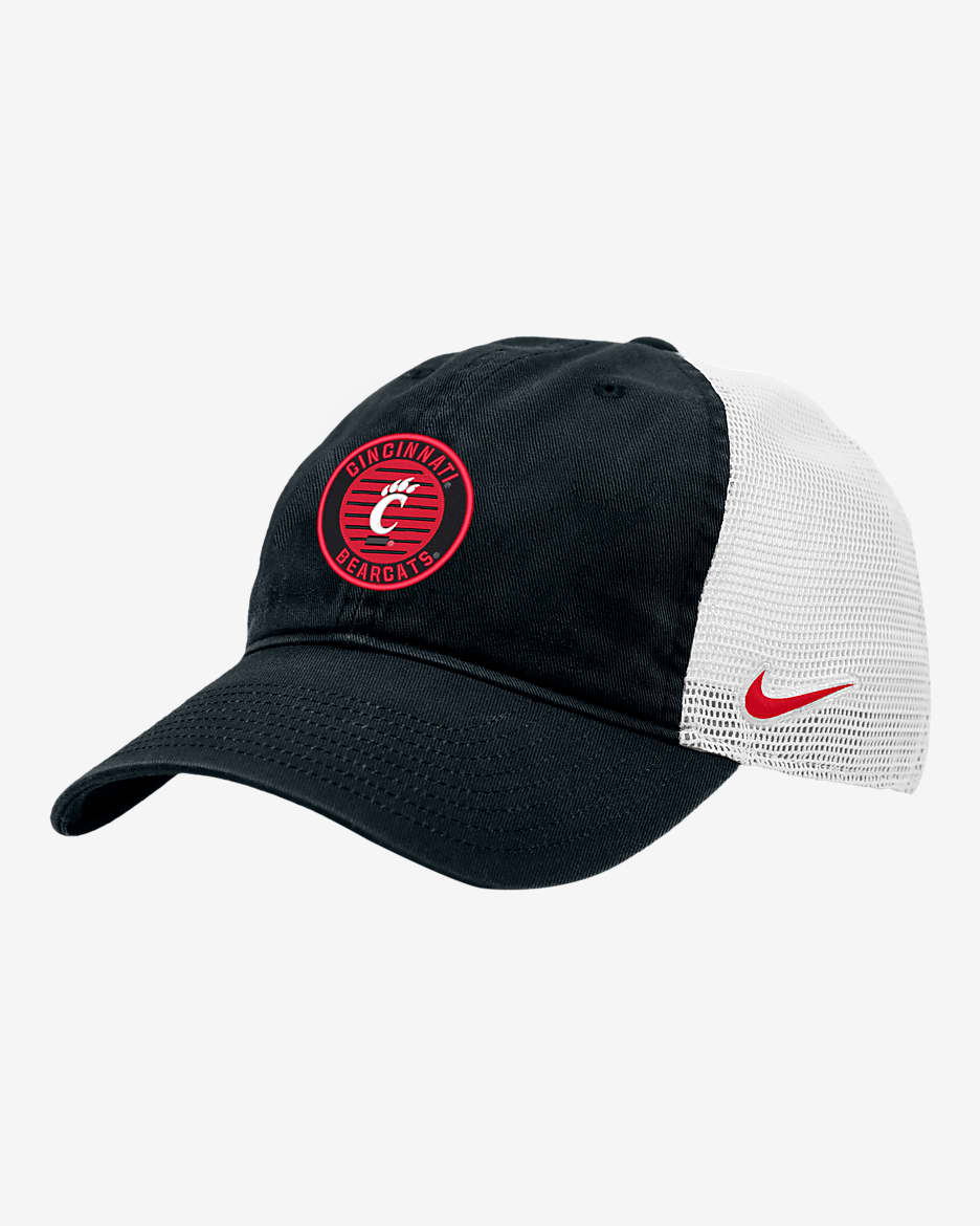Cincinnati Heritage86 Nike College Trucker Hat - Black
