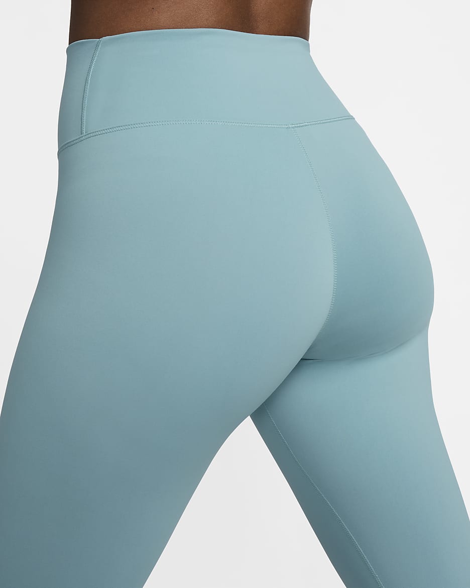 Leggings a tutta lunghezza a vita alta Nike One – Donna - Denim Turquoise/Nero