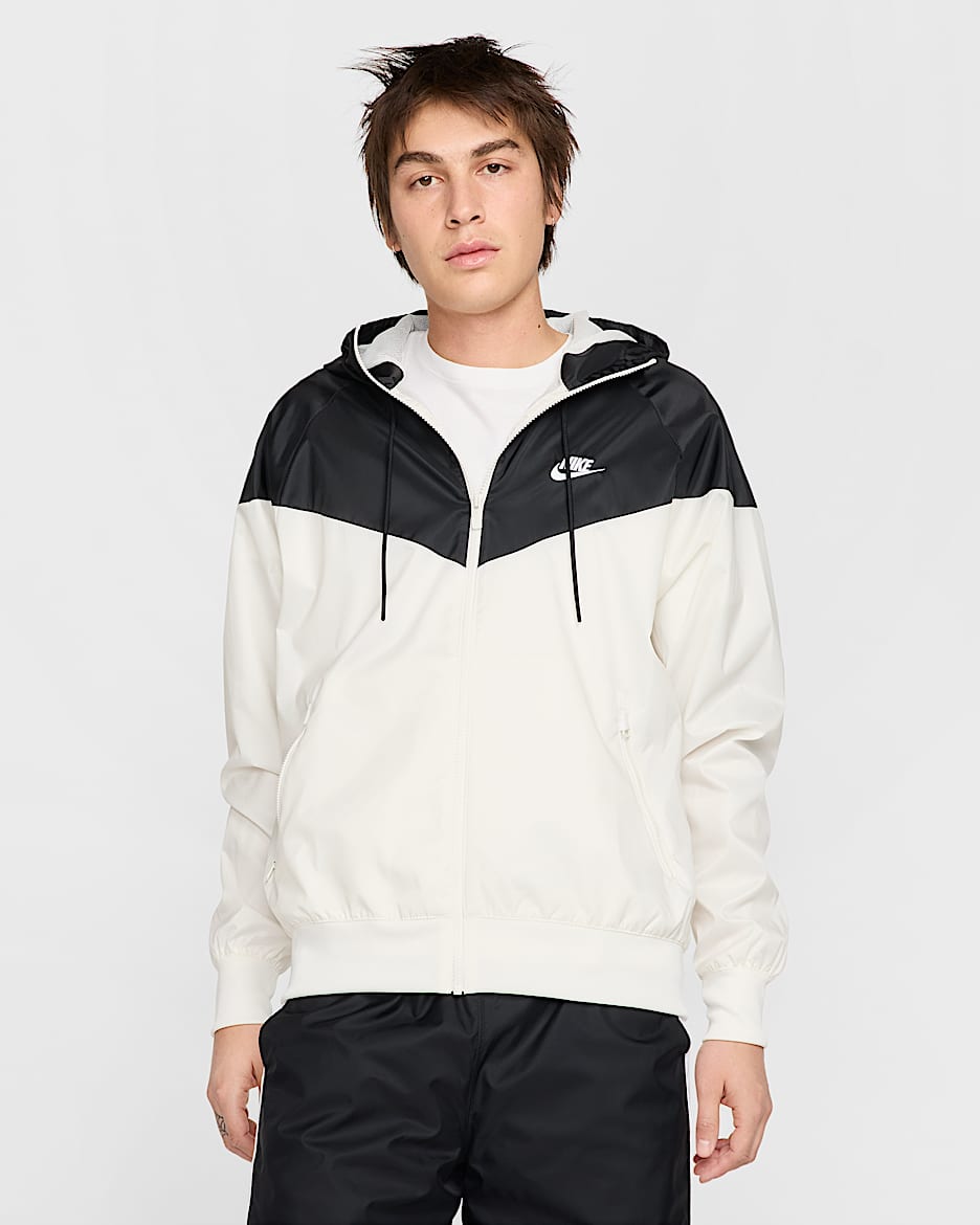 Chamarra con gorro para hombre Nike Sportswear Windrunner - Vela/Negro/Vela/Vela