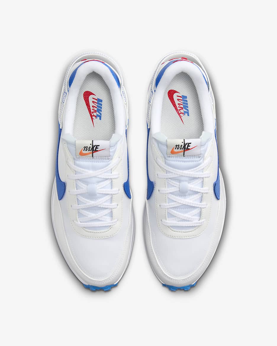 Nike Waffle Debut SE Men's Shoes - White/Summit White/University Red/Light Photo Blue