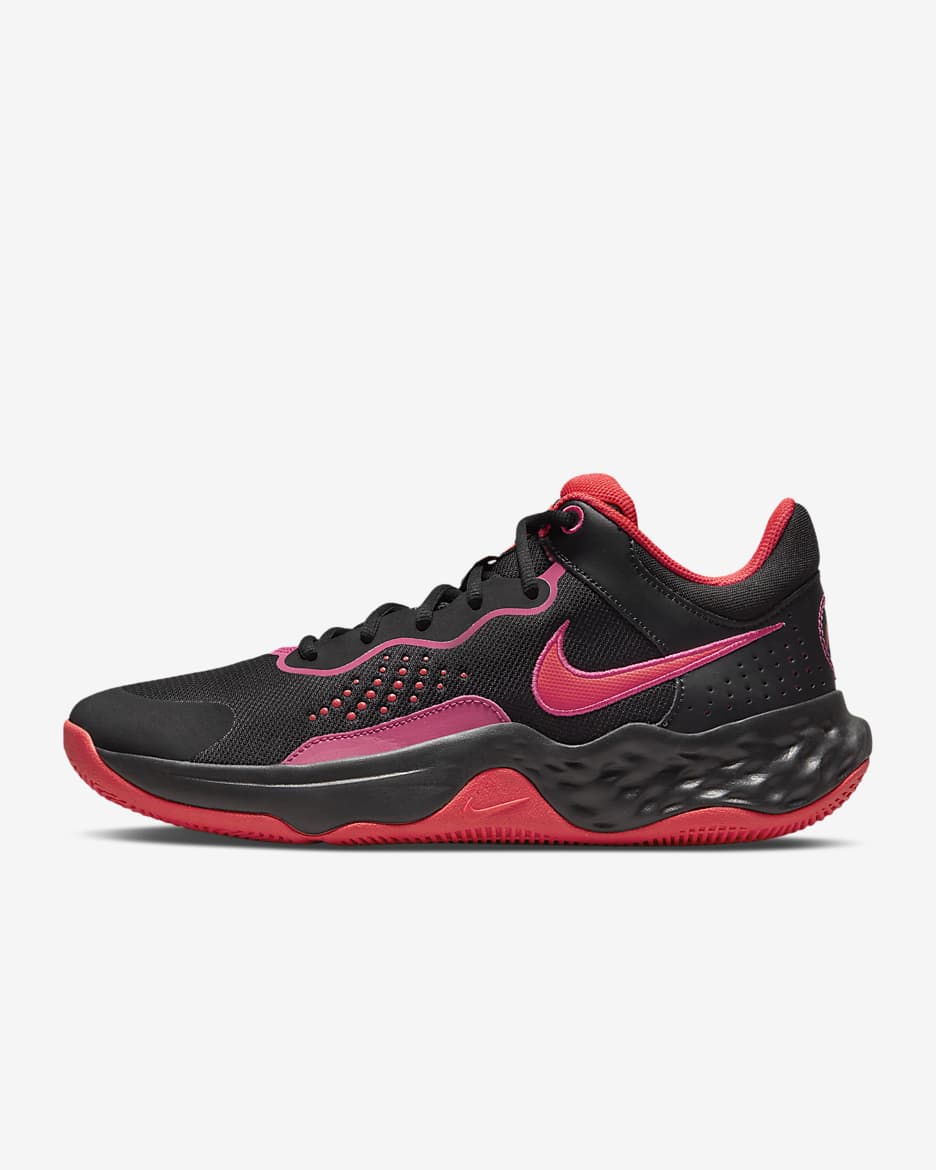 Calzado de básquetbol Nike Fly.By Mid 3 - Negro/Rosa óptimo/Rojo sirena