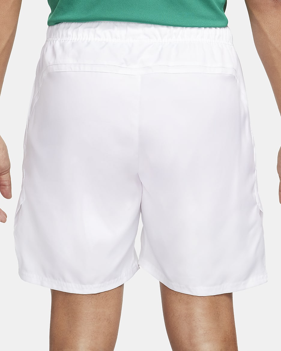 Tennisshorts NikeCourt Victory Dri-FIT 18 cm för män - Vit/Svart