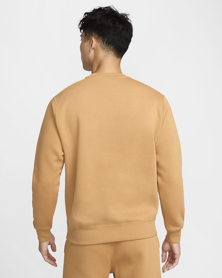 Nike Sportswear Club Fleece Men's Crew - Flax/White