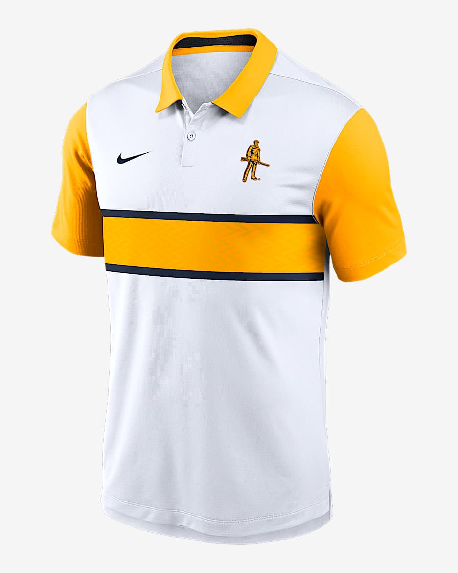 West Virginia Athletic Prep Vapor Alt Logo Men's Nike Dri-FIT College Polo - White