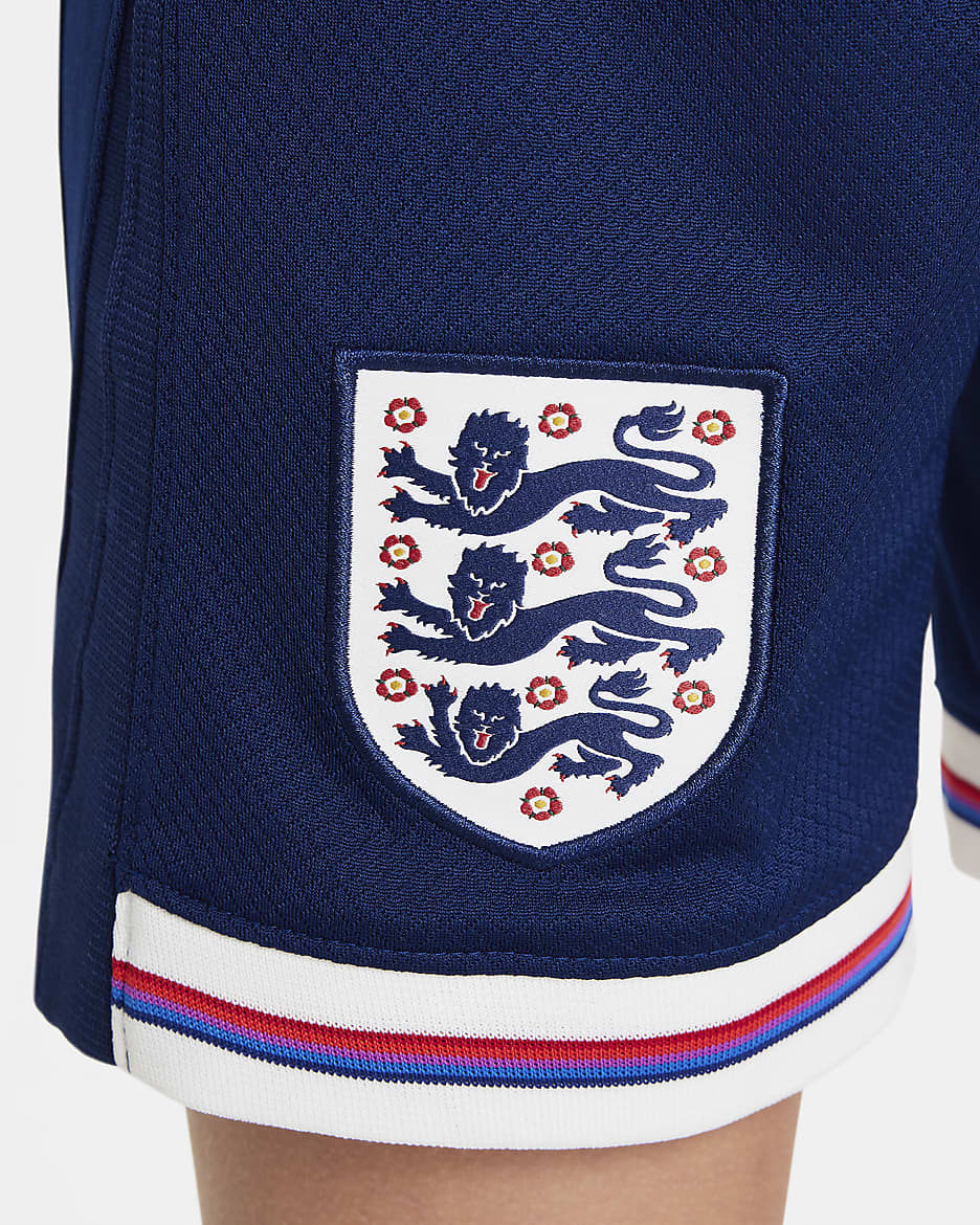 Short de foot replica Nike Dri-FIT Angleterre 2024 Stadium Domicile pour ado - Blue Void/Blanc