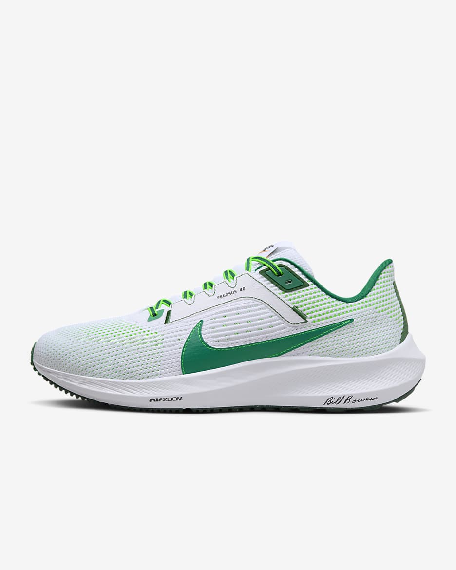 รองเท้าวิ่งโร้ดรันนิ่งผู้ชาย Nike Pegasus 40 Premium - ขาว/Fir/Green Strike/Malachite
